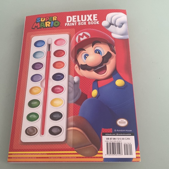 Super Mario Deluxe Paint Box Book - Picture 2 of 3